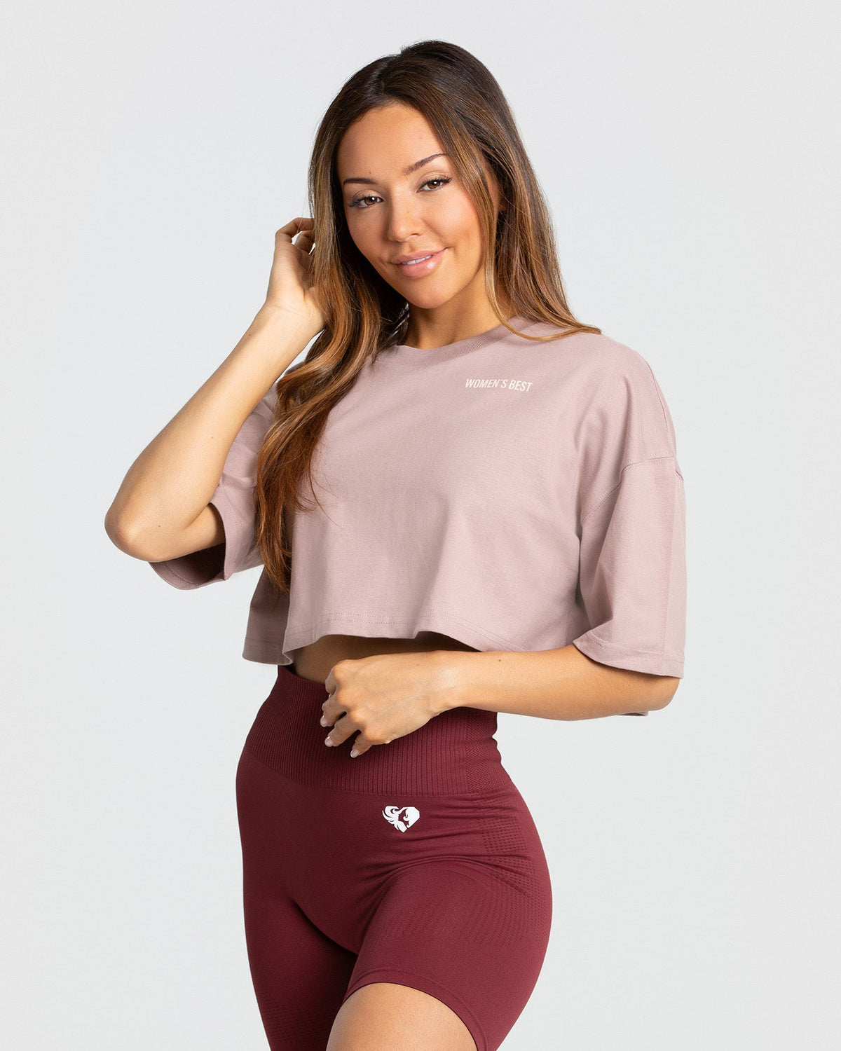 Comfort Oversized Cropped Short Sleeve T-Shirt | Taupe