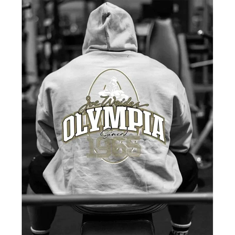 OLYMPIA Autumn and winter New Orsay Commemorative Fitness Hooded Sweatshirt Trend Olympia Casual Running Sports Tops